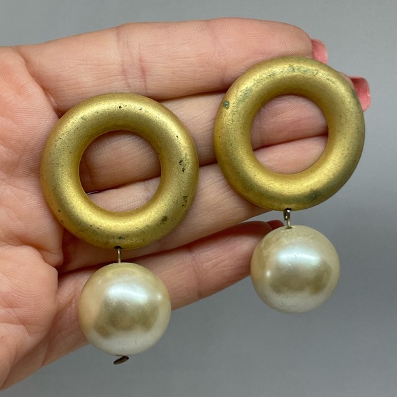 Vintage Earring with gold tone - Picture 3 of 8